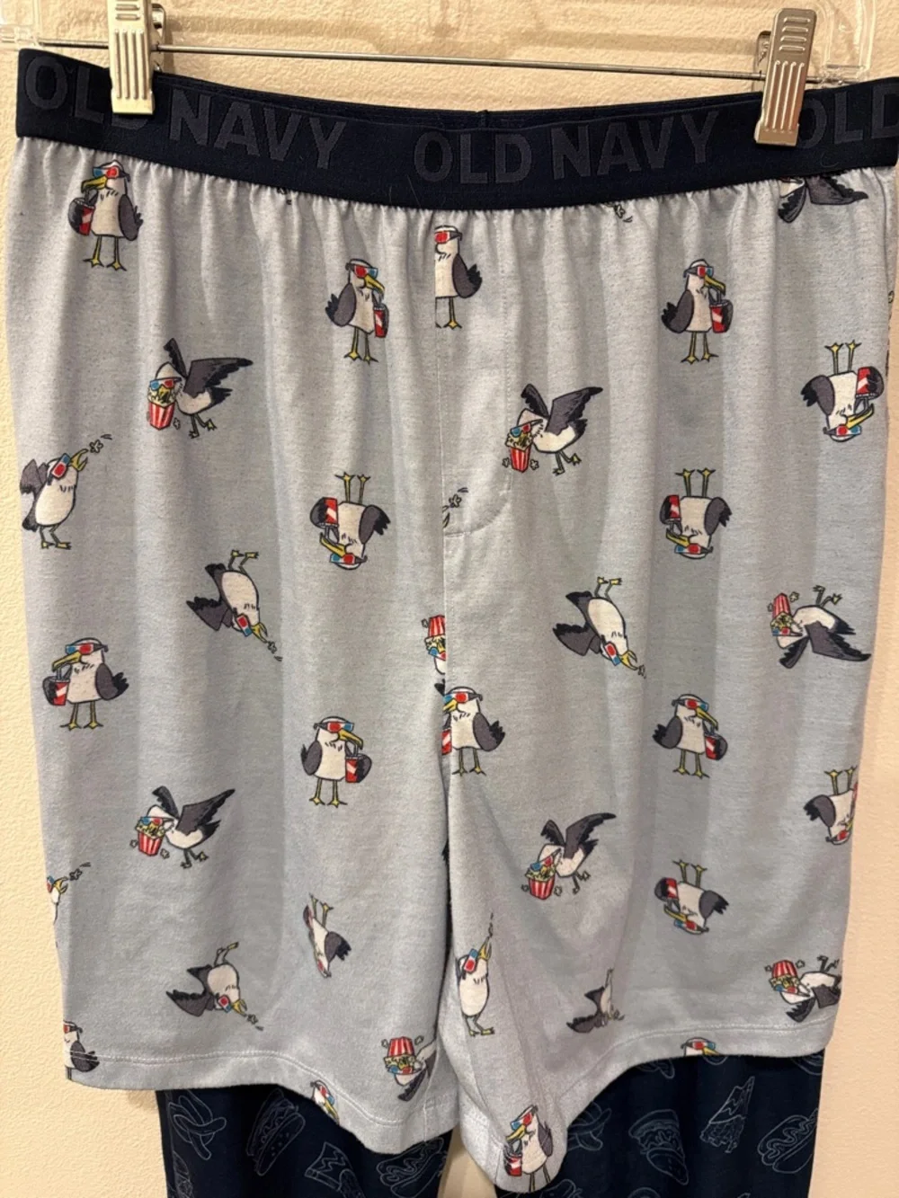 Old Navy Light Blue & Navy Seagull Sleep Set